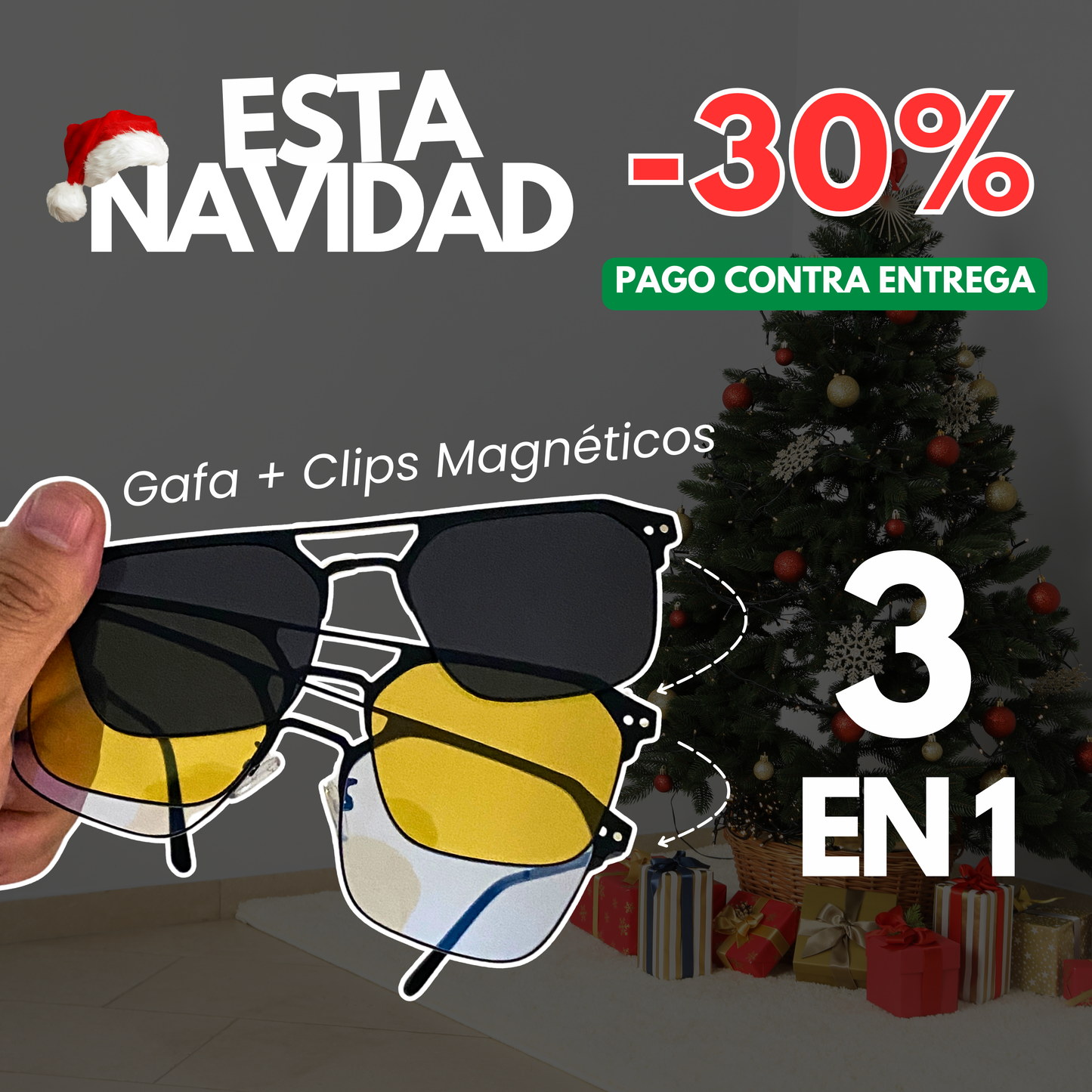 Gafas Magnéticas: 3 en 1